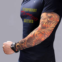 Tatuajes falsos elásticos para brazo, medias deportivas protectoras para el sol, impermeables, para hombro, shipp 2024 - compra barato