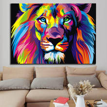 Watercolor Lion Canvas Paintings Pop Art Posters and Prints Abstract Animals Art Wall Cuadros Picture for Living Room Home Decor 2024 - buy cheap
