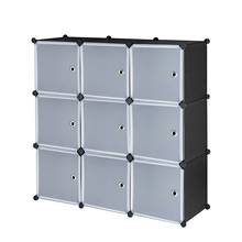 9-Cube DIY Plastic Closet Cabinet  Modular Book Shelf Organizer Units Storage Shelving with Doors In Stock 2024 - buy cheap