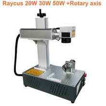 Mini máquina de marcado láser de fibra con fuente de fibra Raycus, 20W, 30W, 50W, precio barato con eje rotativo incluido 2024 - compra barato