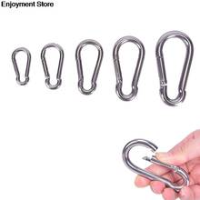 1pc 304 Stainless Steel Spring Carabiner Multi Tool Rock Climbing Accessories Snap Hook Keychain Quick Link Lock Buckle 5types 2024 - buy cheap