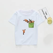 Pocket Red Pandas Animal Print Boys Girls T-Shirts Kids White T Shirts Baby Children Cute Tops Clothing Shirt Camiseta Drop Ship 2024 - buy cheap