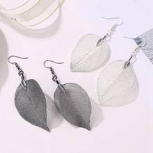 1 Pair Creative Romantic Leaf Decor Earrings Fashion Hollow Design Leaf Drop Earrings Dangle Earrings Jewelry Accessories 2024 - buy cheap