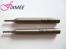 Fixmee New 2pc HSS CNC Straight Shank 4 Flutes 2mm End Mill Milling Cutter for Wood Thin Metal Aluminum Drill Bits 6mm Shank 2024 - buy cheap