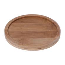 Bamboo Wood Saucer Plant Tray Mini Plant Flower Pot Stand Favor Succulent Pot Tray Simple Elegant Design Home Balcony Decor 2024 - buy cheap