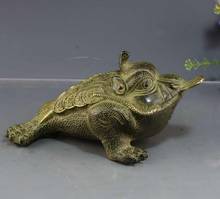 Copper Statue Bronze tripod toad money ornament handicraft hall decoration 2024 - buy cheap