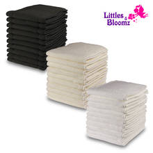 [Littles&Bloomz] 10Pcs Reusable Washable Inserts Boosters Liners For Pocket Cloth Nappy Diaper Microfibre Bamboo Charcoal Insert 2024 - купить недорого