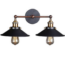 2 Heads Iron Vintage Retro Lamp Edison Loft Wall Light Adjust 22CM For Cafe Bar Hall Coffee Shop Club Store Restaurant Balcony 2024 - buy cheap