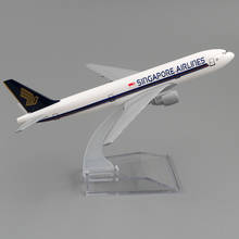 1/400 Alloy Boeing 777 Singapore Airlines Miniature Aircraft Model 16cm B777 Airplane Toy Children Kids Gift for Collection 2024 - buy cheap