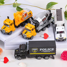 Modelos de caminhão para meninos de liga metálica, carrinho de brinquedo inercial fundido, equipamento de resgate, presentes de aniversário, 1:64 anos 2024 - compre barato