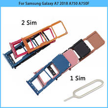 Ranura para tarjeta SIM para Samsung Galaxy A7 2018 A750 A750F, soporte para tarjeta SD, adaptador de tarjeta Sim única y Dual 2024 - compra barato