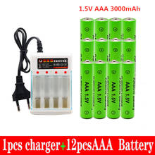 100% New Brand 3000mah 1.5V AAA Alkaline Battery AAA rechargeable battery for Remote Control Toy Batery Smoke alarm with charger 2024 - buy cheap