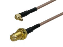 Conector macho RG316 de RP-SMA hembra a MMCX, Conector de ángulo recto, Cable Coaxial de 4 pulgadas ~ 5M, 1 ud. 2024 - compra barato