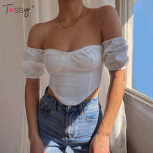 Tossy Sexy Off-shoulder Mini Tube Tops 2021 Slim Skinny Girdle Corset Streetwear Crop top Casual Backless Tank Tops Summer Camis 2024 - buy cheap