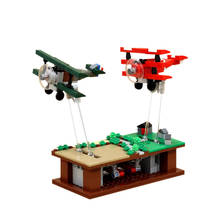 MOC Pursuit of Flight  Building Blocks Mini Military Airplane Model Bricks Battle Copter Educational Kid Toys for Children Gift 2024 - buy cheap