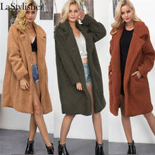 Street Fashion Women's Long Coat Teddy Big Size Artificial Fur Coat Faux Fur Female Jacket Cardigan Plus Size Women's Clothing 2024 - buy cheap