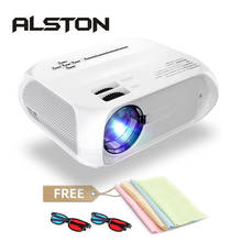 ALSTON-Proyector led S5 HD, 3800 lúmenes, compatible con 1080p, HDMI, USB, portátil, cine, con regalo 2024 - compra barato