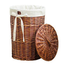 Clothes storage basket hamper laundry barrel rattan large clothing toy tweezers household with cover 2024 - buy cheap