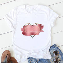 Women's T-shirt aesthetics Rose gold geometric short-sleeved T-shirt women Camisetas Verano Mujer Harajuku T-shirt 2024 - buy cheap