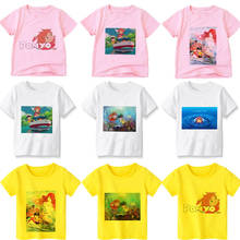 T camisa crianças menina bonito novo verão 2020 cartoon ponyo camiseta novidade de manga curta meninas meninos camiseta crianças roupas estética 2024 - compre barato