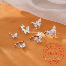 Pendientes de plata esterlina 925 para mujer, joyería de moda para mujer, regalo de Navidad, aretes de mariposa 2024 - compra barato