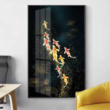 Canvas Print Poster Koi Fish Feng Shui Carp Lotus Pond Golden Pictures Painting Wall Art for Living Room Modern Home Decor 2024 - buy cheap