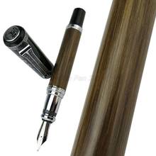 Duke Natural Bamboo And Metal Embossed Confucius Pattern Broad Nib 0.7mm Fountain Pen Professional Stationery Writing Pen Gift 2024 - buy cheap