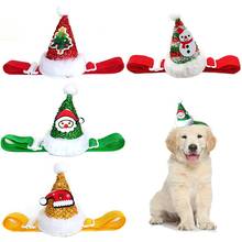 Ano novo bonito do animal de estimação cosplay roupas traje elástico glitter pet hat gato grande cão festa de natal decoração vestuário para animais de estimação 2024 - compre barato