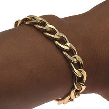 Men Women Personalized Bracelet Rock Curb Link Chain Bracelets Party Club Pulseras Jewelry Gifts 2024 - buy cheap