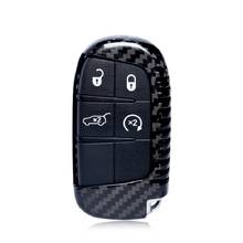 Remote Key Fob Cover Shell For 2014-2018 Jeep Grand Cherokee 2015 2016 2017 Carbon Fiber Key Case Car Styling Accessories 2024 - buy cheap