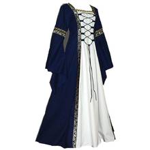 Strass vintage feminino, vestido medieval vintage, robe cosplay, princesa, renascentista, moda feminina 2024 - compre barato