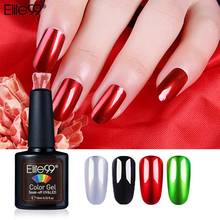 Elite99-esmalte de Gel UV para uñas, barniz de uñas de Color metálico, espejo de titanio rojo, Base plateada, 10ml 2024 - compra barato