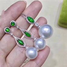 D727 Pearl Set Fine Jewelry 925 Sterling Silver Round 9-12mm Nature Fresh Water White Pearls Jewelry Sets for Women Presents 2024 - buy cheap