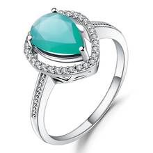 Anel com pedra preciosa de ágata, anel vintage de prata esterlina para noivado para mulheres, joias finas para balé verde, 100%, 925 2024 - compre barato