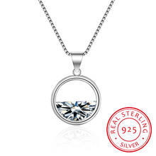 Simple 925 Sterling Silver Short Clavicle Chain Necklace Hollow Circle Dazzling Zirconia Pendant Necklace S-n201 2024 - buy cheap