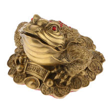 Feng Shui Toad Money LUCKY Fortune Wealth Chinese Golden Frog Toad Coin Home Shop Decoration 2024 - buy cheap
