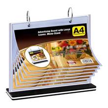 A4 Flip Table Menu Stand Multi-Page Table Card Rack Menu Display Stand Menu Holder Desk Menu Photo Album Picture Frame 2024 - buy cheap