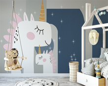beibehang papel de parede Customize new children's room unicorn bedroom living room decoration painting wallpaper papier peint 2024 - buy cheap