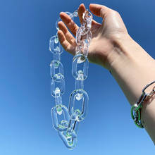Крупная акриловая цепочка FishSheep в стиле рок-панк, массивное ожерелье-чокер, длинное ожерелье из смолы, женское ювелирное изделие 2024 - купить недорого