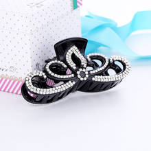 Large Butterfly Hair Claws Hair Ties Clips for Women Ladies Fashion Rhinestone Hair Accessories Barrettes Ponytail Holder 2024 - buy cheap