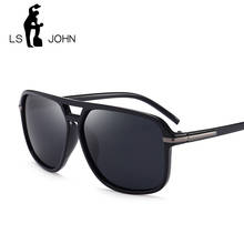 LS JOHN Polarized Sunglasses Men Oversized Pilot Mirror Driving Sun Glasses Brand Designer Retro Driver Sunglass UV400 Goggles 2024 - buy cheap