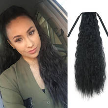 Synthetic Hairpiece Ponytail Hair Extension Afro Puff Natural Black Curly Pony Tail False Long Overhead Pigtail 2024 - buy cheap