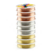 Yhbzret-cabo de cobre metálico, 0.2/0.3/0.4/0.5/0.6/0.8mm, fio de cobre com contas, ouro, prata, cobre, pulseira, diy, resultados, fabricação 2024 - compre barato