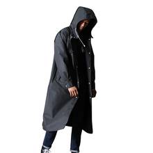 New Black Fashion Adult Waterproof Long Raincoat Women Men Rain Coat Hooded for Outdoor Hiking Travel Fishing Dropshipping 2024 - buy cheap