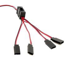 1PCS RC Servo Extension 1 to 4 Y Wire Cable LED Light Control Power Switch for JR Futaba RC Model 2024 - buy cheap