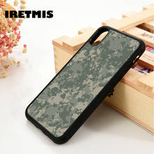 Iretmis 5 5S se 6 6 s macio tpu silicone caso do telefone capa para o iphone 7 8 plus x xs 11 pro max xr camuflagem padrão digital camo 2024 - compre barato