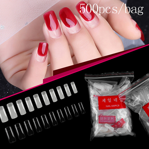 Buy 500pcs Half Cover Fake False Nail Tips Art Artificial Acrylic Gel Manicure Set White Natural Clear 10 Different Size In The Online Store Mypuzzle Store At A Price Of 3 77 Usd With Delivery