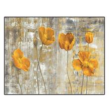 Beautiful Yellow Flower Abstract Oil Painting Modern Wall Art Living Room Picture Home Decoration Painting No Framed Handmade 2024 - buy cheap