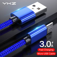 Кабель Micro USB, металлический нейлоновый кабель Micro usb, кабель для передачи данных, зарядный кабель Micro USB для Samsung Xiaomi Huawei HTC Sony Lg 2024 - купить недорого