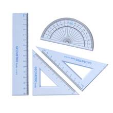 Transportador de regla triangular, 4 piezas, medición de dibujo, matemáticas, geometría 2024 - compra barato